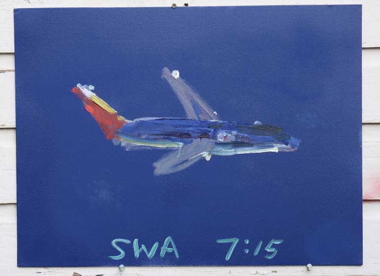 Original Impressionism Airplane Painting by John Kilduff