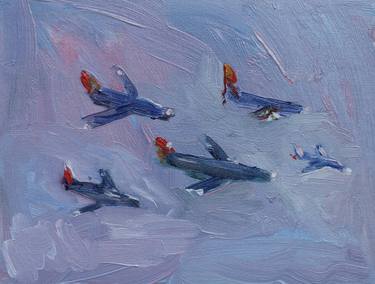 Print of Impressionism Airplane Paintings by John Kilduff
