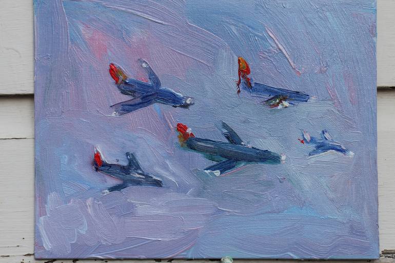 Original Impressionism Airplane Painting by John Kilduff