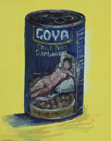Goya's Nude Maja on can of beans thumb