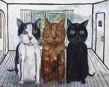 Original Fine Art Cats Paintings by John Kilduff