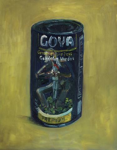Goya's Saturn devouring his sun on a can of beans thumb