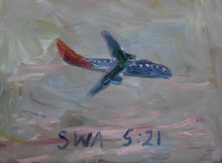 Original Fine Art Airplane Painting by John Kilduff