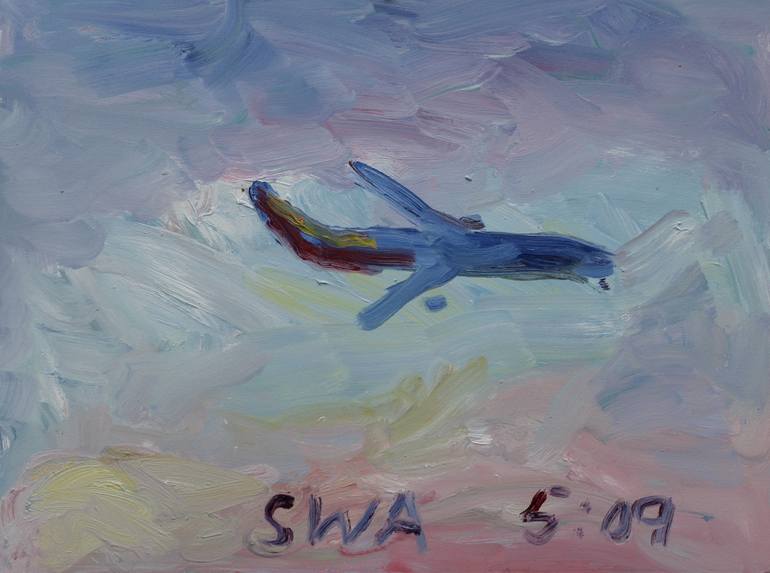 Original Fine Art Airplane Painting by John Kilduff