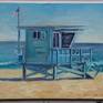 Plein air oil painting of Zuma Beach in Malibu, California.