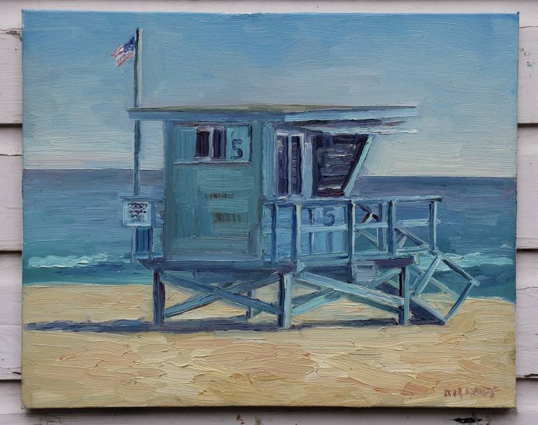 Original Impressionism Beach Painting by John Kilduff