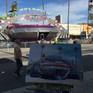Plein air (painted on location) oil painting of an amusement ride on Van Niuys Blvd in Van Nuys, California.