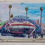 Plein air (painted on location) oil painting of an amusement ride on Van Niuys Blvd in Van Nuys, California.