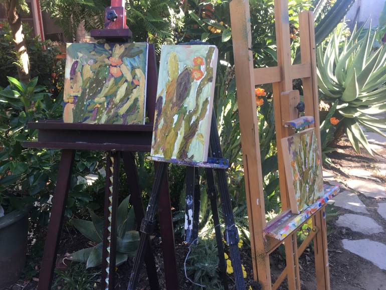 Original Impressionism Garden Painting by John Kilduff