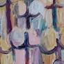 This is a painting full of butts based on memory..