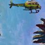 This painting is part of my ongoing series of looking up at palm trees here in Los Angeles and Beverly Hills, California. Helicopters flying overhead is very common here in Los Angeles and when there is more than one hovering over head....I always turn on the news to see what's going on.