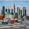 Painted from a rooftop parking lot (12th and San Pedro) overlooking Downtown Los Angeles.