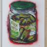 I painted this jar of pickles live during my livestreaming show Let's Paint TV. Here's the link to the show: https://youtu.be/y3_JFmGE1DI