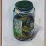 Still life of a jar of pickles I did on my internet streaming show Let's Paint TV. Here's the link: https://youtu.be/WSyLv5lro6I
