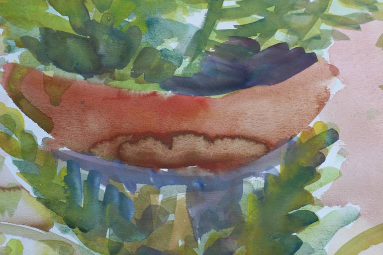 Original Impressionism Garden Painting by John Kilduff