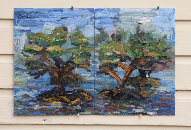 Original Expressionism Garden Painting by John Kilduff