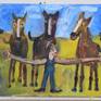 From my ongoing series on puns, idioms and sayings. This one is the saying "Hold your horses".