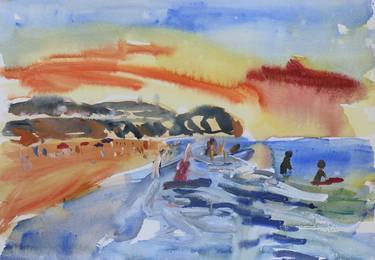 Saatchi Art Artist John Kilduff; Paintings, “Plein air ocean watercolor number 2” #art