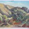 Plein air oil painting from the park just off of Laguna Canyon Road in Laguna Beach, California.