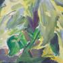 Still life of a yellow poinsettia done in watercolors.