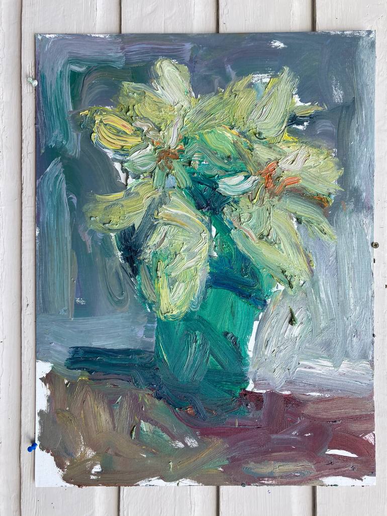 Original Impressionism Floral Painting by John Kilduff