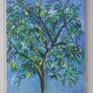 Plein air oil painting of the lemon tree in the backyard.