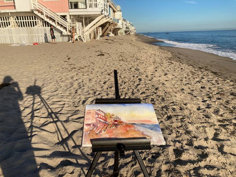 Original Impressionism Beach Painting by John Kilduff