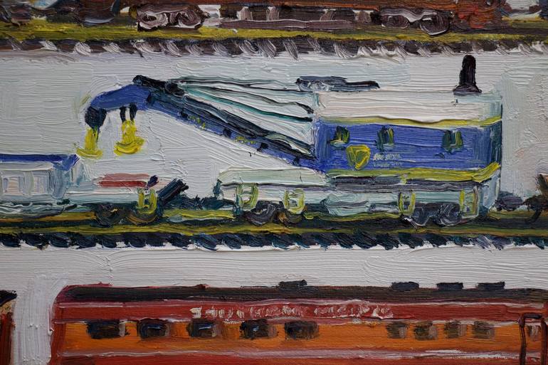 Original Fine Art Train Painting by John Kilduff