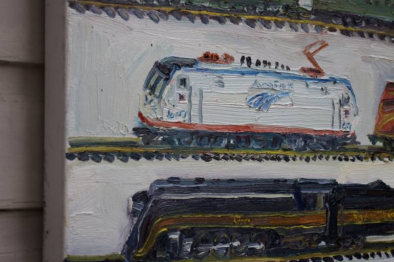 Original Fine Art Train Painting by John Kilduff