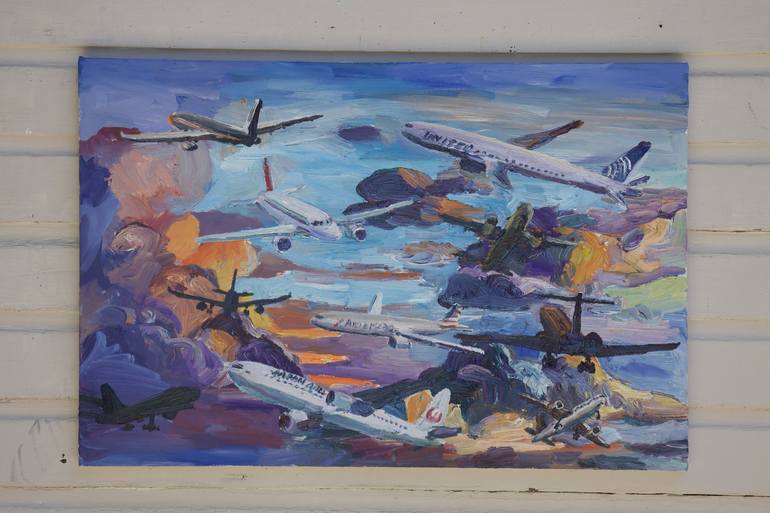 Original Airplane Painting by John Kilduff