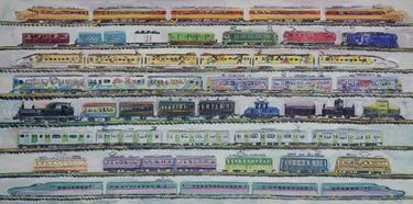 Original Train Paintings by John Kilduff