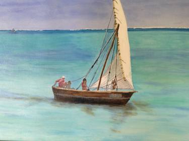 Print of Realism Boat Paintings by Anosha rosa mansell