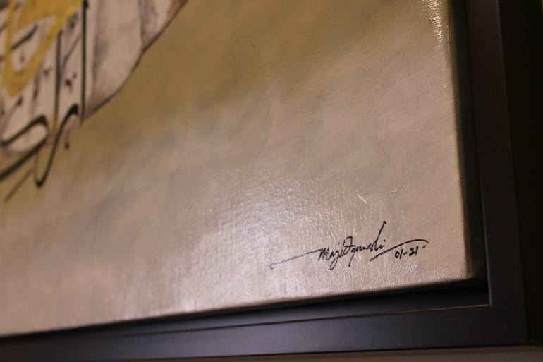 Original Abstract Painting by Majid Qureshi - The Crimson Hues