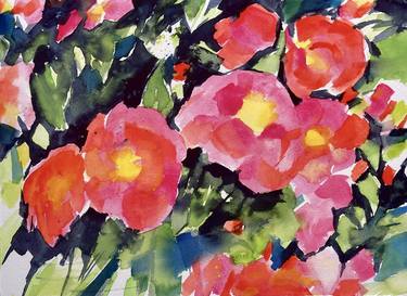 Print of Abstract Floral Paintings by Andrea Snuggs