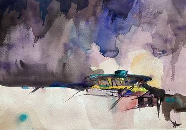 Print of Abstract Architecture Paintings by Kseniia Lindegger