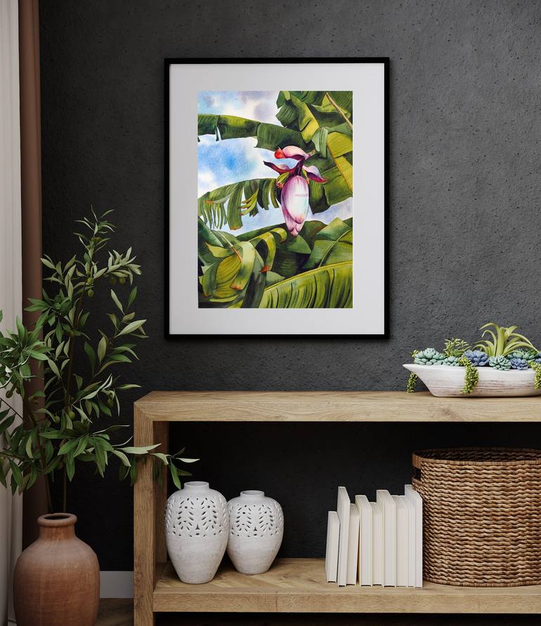 Original Fine Art Botanic Painting by Delnara El