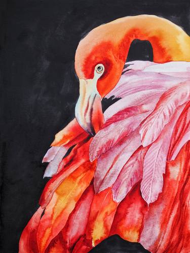 Original Figurative Animal Paintings by Delnara El