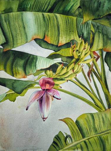 Original Realism Botanic Painting by Delnara El