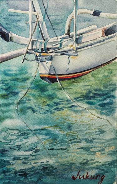 Print of Realism Yacht Paintings by Delnara El