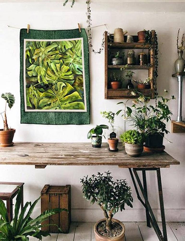 Original Botanic Painting by Delnara El