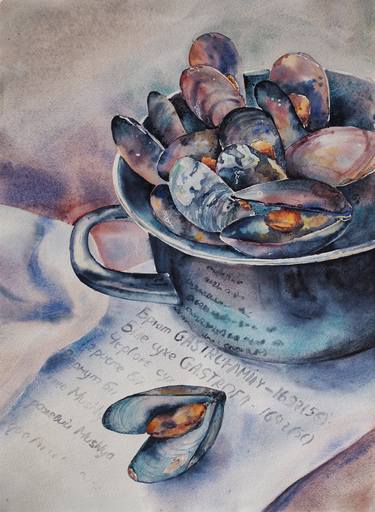 Print of Food Paintings by Delnara El