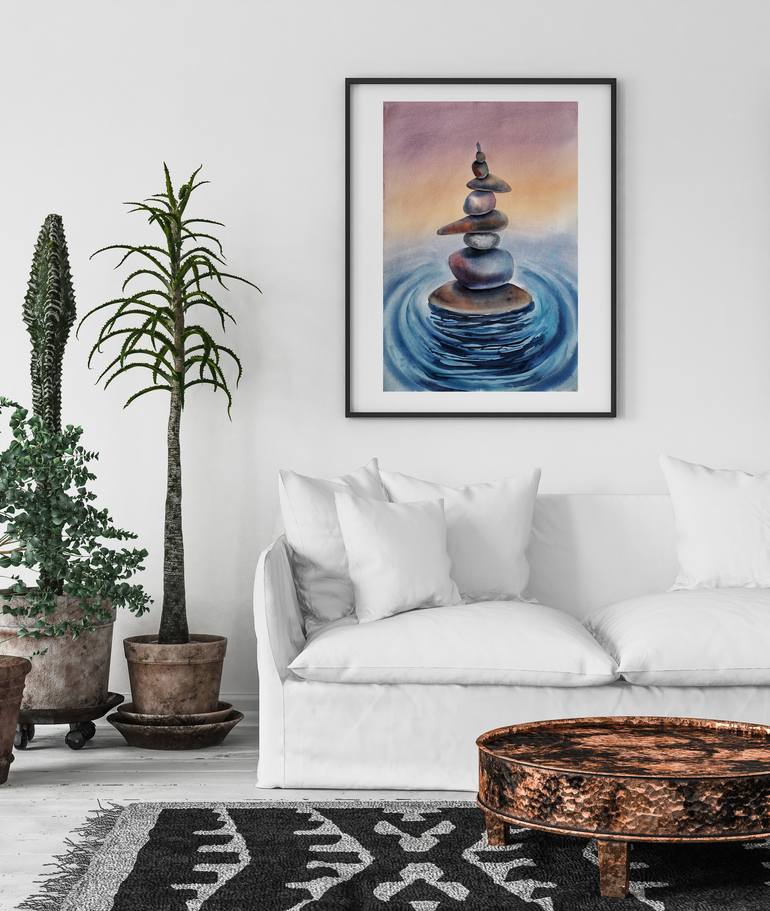 Original Expressionism Nature Painting by Delnara El