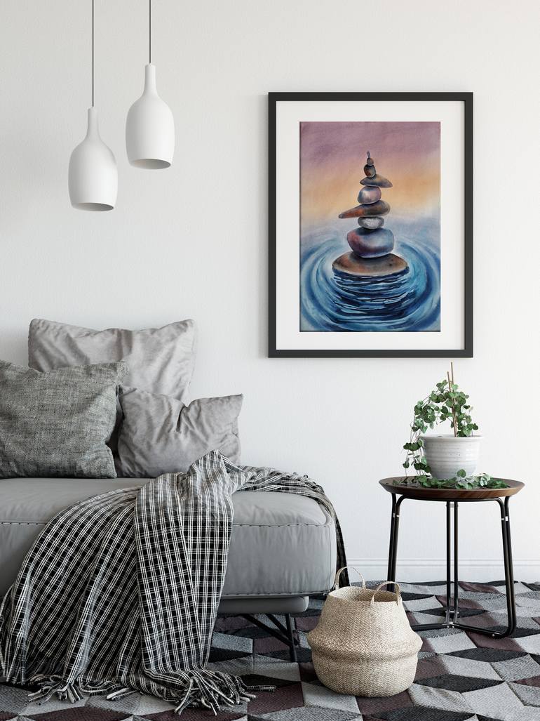 Original Expressionism Nature Painting by Delnara El