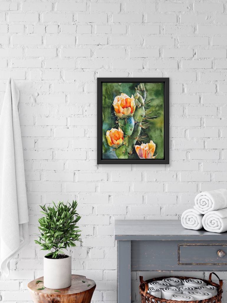 Original Realism Floral Painting by Delnara El