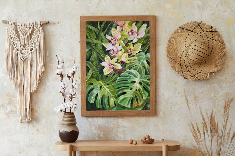 Original Figurative Botanic Painting by Delnara El