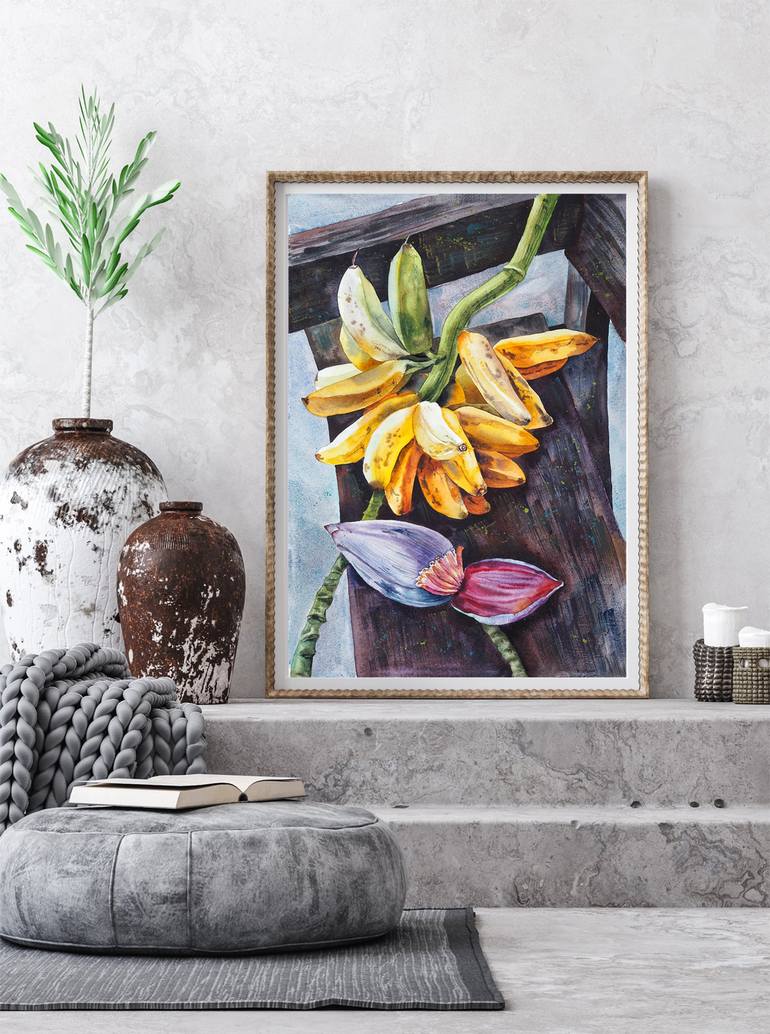 Original Figurative Botanic Painting by Delnara El