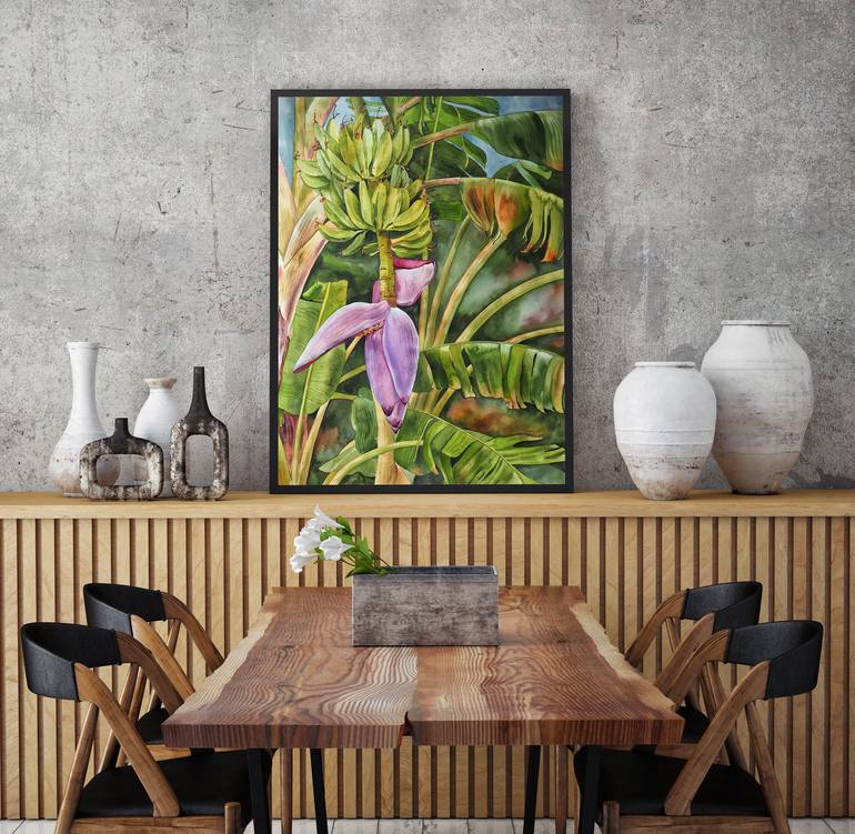 Original Figurative Botanic Painting by Delnara El