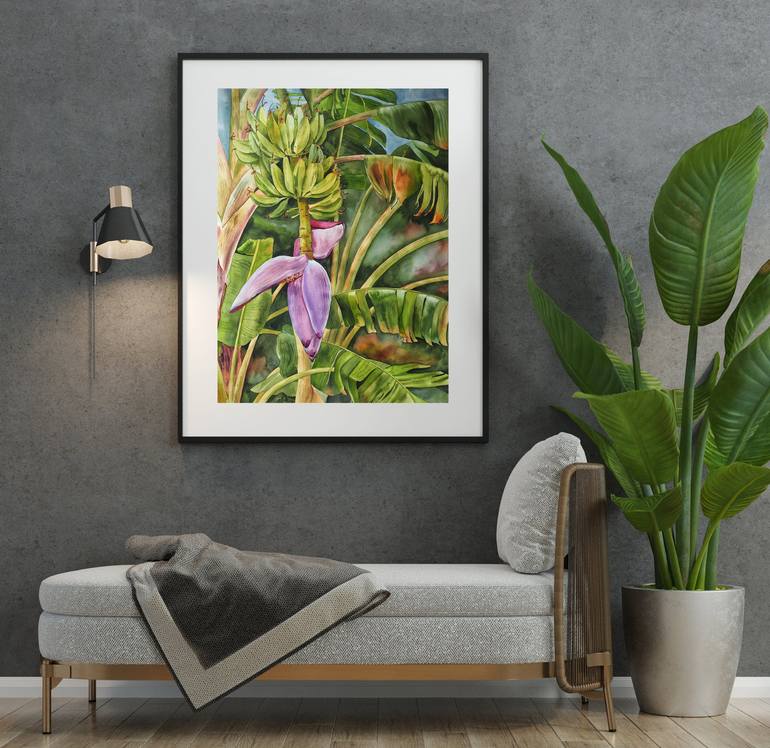 Original Figurative Botanic Painting by Delnara El