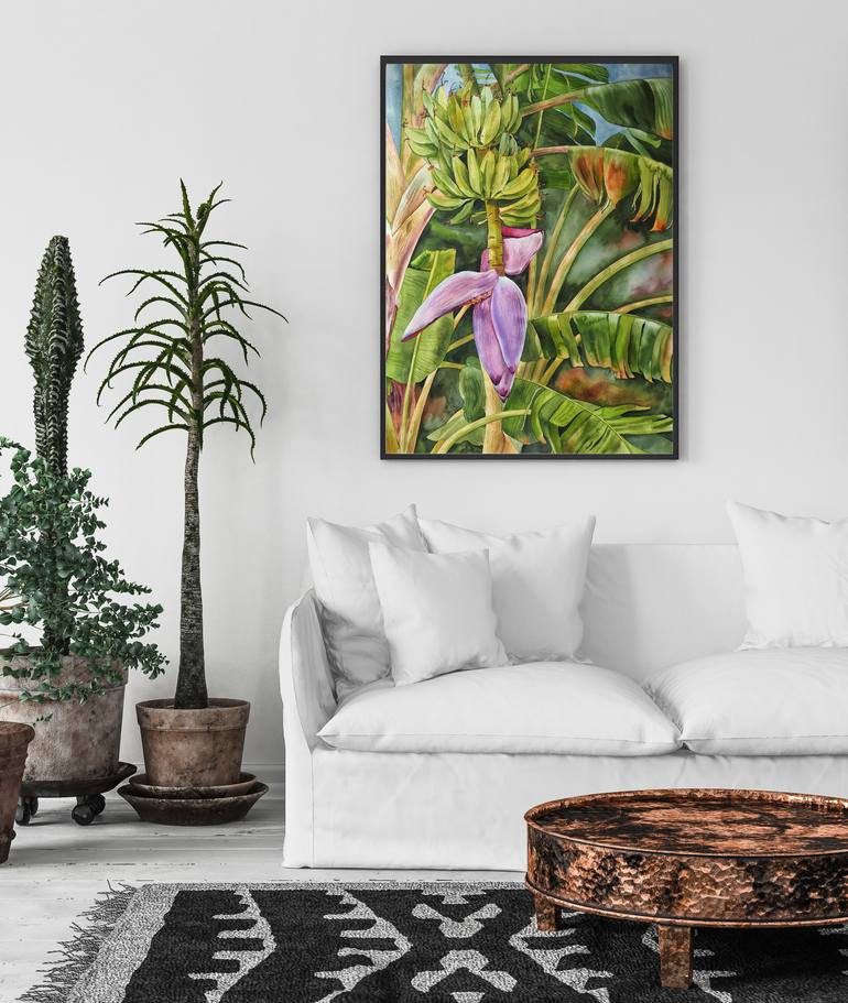 Original Figurative Botanic Painting by Delnara El