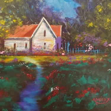 Original Impressionism Landscape Painting by Amoes Xavier